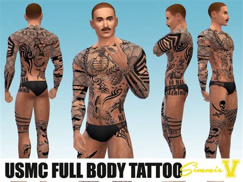 Simmiev Us Marine Full Body Tattoo