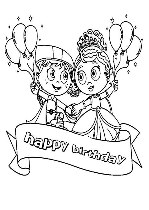 birthday couple coloring pages  place  color