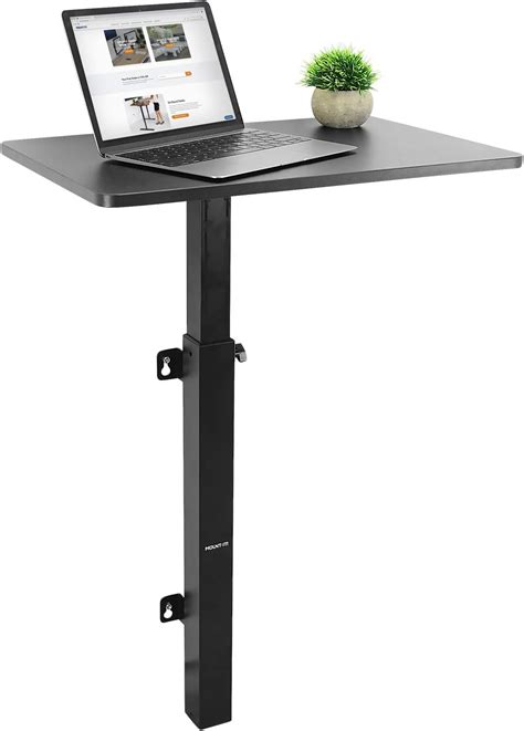mount  height adjustable wall mounted workstation sit stand