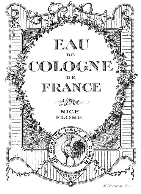 Vintage Graphic Images Lovely French Cologne Labels The Graphics Fairy