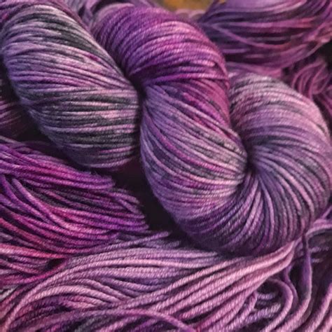 hand dyed yarn  merino wool variegated yarn purple etsy