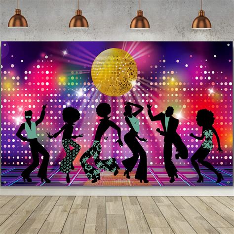 buy    disco party backdrop retro disco party decorations