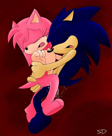 rule 34 amy rose anthro ass blue hair closed eyes cum female hair hedgehog male mammal nude