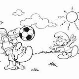 Smurfs Jogando Futebol Cebolinha sketch template