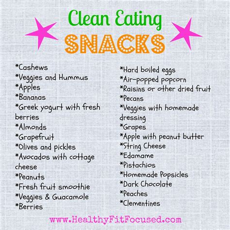 healthy fit  focused healthy snack ideas