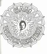 Supernatural Winchester Mandala sketch template