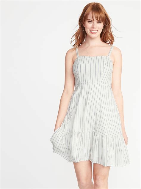Striped Fit And Flare Cami Dress For Women Old Navy Cami Dress