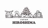 Hiroshima Castle sketch template