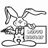 Easter Coloring Pages Printable Color Sheets Bunny Kids Happy Bunnies sketch template