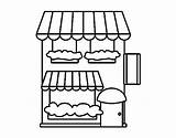 Store Grocery Coloring Pages Buildings Coloringcrew Kids Colorear Food Colouring Book sketch template
