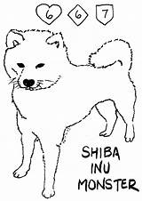 Shiba Inu Pages Coloring Template sketch template