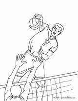 Volleyball Voleibol Ataque Ausmalen Angriff Remate Hellokids Schneller sketch template