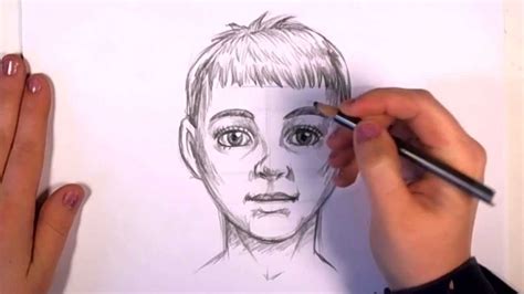 draw realistic  anime kid baby boy face video tutorial