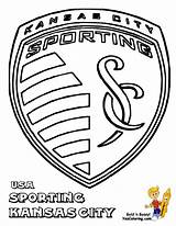 Coloring Soccer Mls Pages Sporting Kansas Usa City Yescoloring sketch template