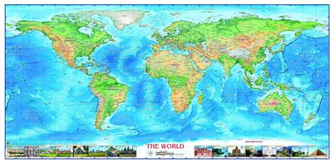 world physical wall map mapscomcom