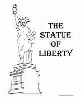 Coloring Liberty Statue Pages Printable Color Kids Symbols Sheets American History Patriotic Facts Clipart Lady Print Easter Does Printing Help sketch template