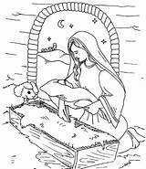 Mary Coloring Jesus Baby Mother Pages Manger God Put Sheet Bed Kids Color Library Clipart Christmas Popular Holding Coloringhome sketch template