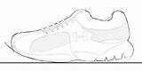 Coloringhome Samba Kicksart Sneaker Printing Nike Getdrawings sketch template