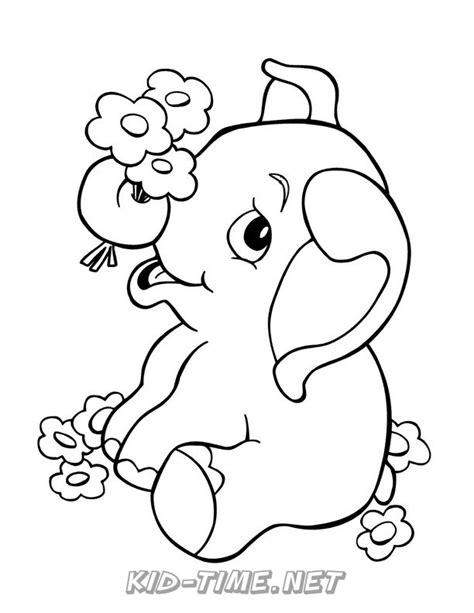 realistic elephant coloring pages