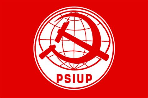 flag   italian socialist party  proletarian unity psiup rleftistvexillology