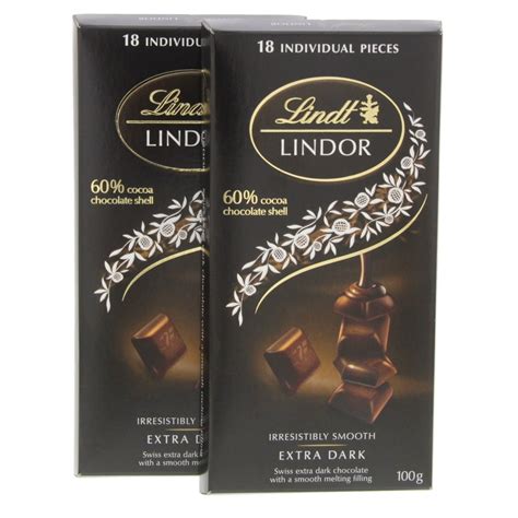 lindt lindor extra dark chocolate   pcs covrd chocobarstab lulu uae