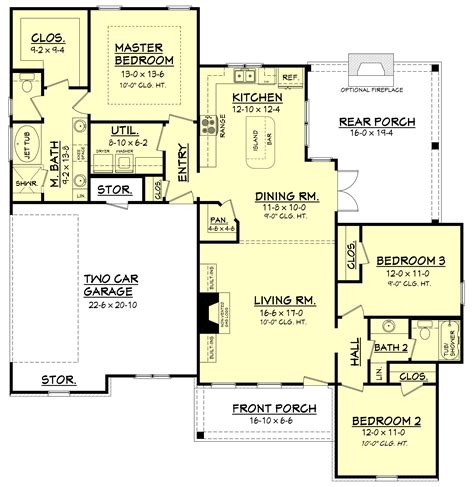 craftsman house plan    bedrm  sq ft home plan tpc