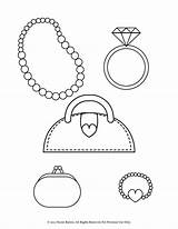 Coloring Necklace Bracelet Pages Printable Purse Pearl Ring Girls Heart Diamond Kids Necklaces Coin Stylish Jewelry Color Bracelets Designlooter Enjoy sketch template