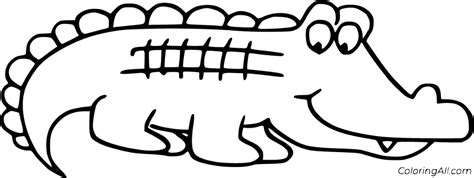 printable alligator coloring pages  vector format easy