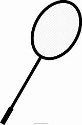 Raqueta Racket Badminton Pinclipart Ultracoloringpages sketch template