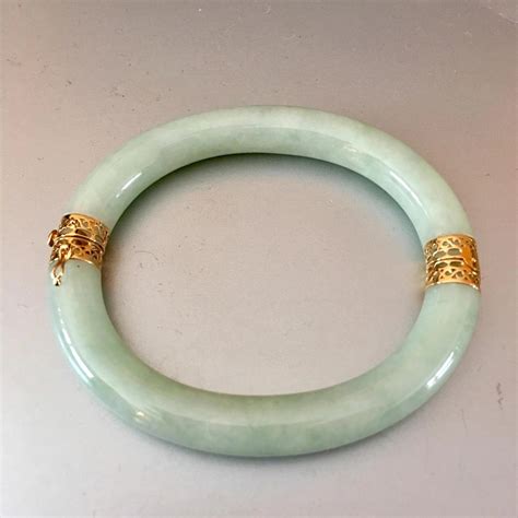 chinese 14k gold jadeite jade bangle bracelet darla s fab finds