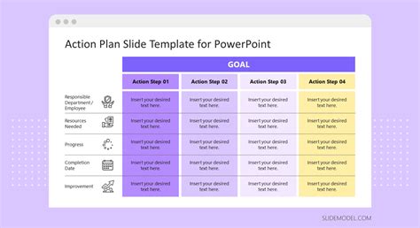 present  action plan slidemodel