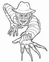 Freddy Krueger Coloring Pages Printable Color Getdrawings Halloween Getcolorings Print sketch template