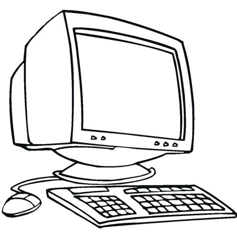 desktop computer drawing  getdrawings