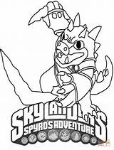 Skylanders Dino Rang Adventure Coloring Spyro Pages Color Printable Cartoons Online Spyros sketch template