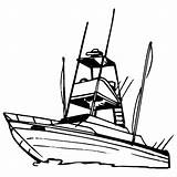 Boat Fishing Coloring Pages Drawing Color Line Yacht Recreational Clip Sport Boats Row Clipart Play Kids Printable Template Speed Getdrawings sketch template