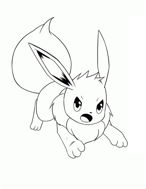 pokemon eevee picture coloring page anime coloring pages