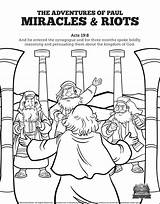 Acts Miracles Riots Sharefaith sketch template