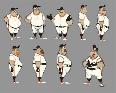 baseball player design concepts cartoon character design