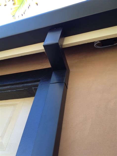 custom cut downspouts  contemporary rain gutters  costa mesa contemporary exterior