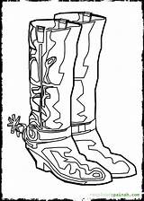 Boots Cowgirl Printable Getdrawings Drawing Coloring Pages sketch template