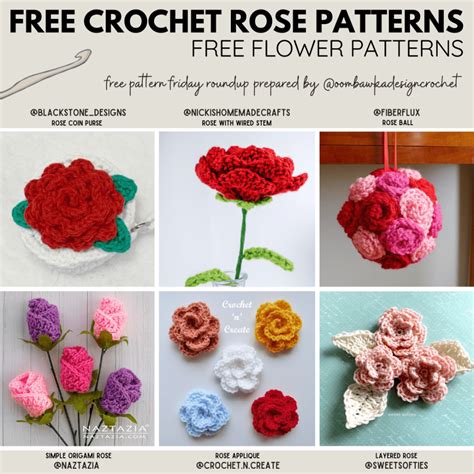 beautiful crochet rose patterns