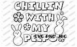 Peeps Chillin Easter sketch template
