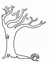 Tree Leaves Without Coloring Pages Kids Drawing Print Simple Template Color Getdrawings Popular sketch template