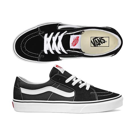 Vans Sk8 Low Shoes Black True White Underground Skate