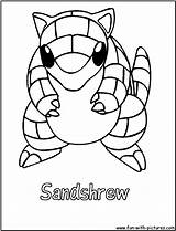 Coloring Sandshrew Pokemon Sandslash Pages Colouring Ground Printable Template Color Getcolorings Fun sketch template
