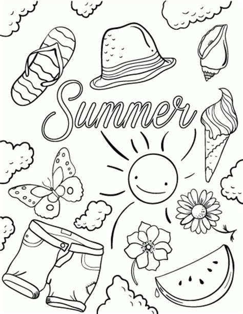 colorable pics  summer fun yahoo canada image search results summer coloring pages summer