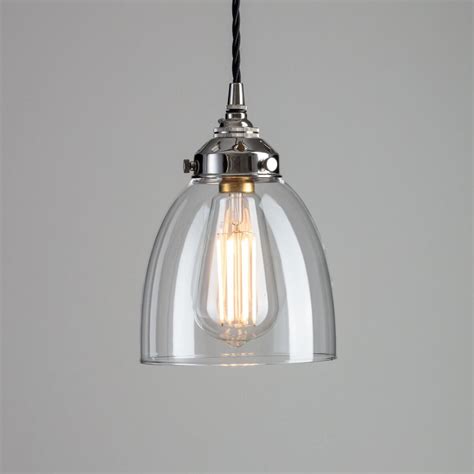 Glass Bell Shaped Pendant Light