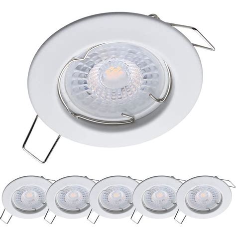 Sedan Lot De 6 Spots Led Encastrables Avec Module Led 4 8 W 3000 K 230