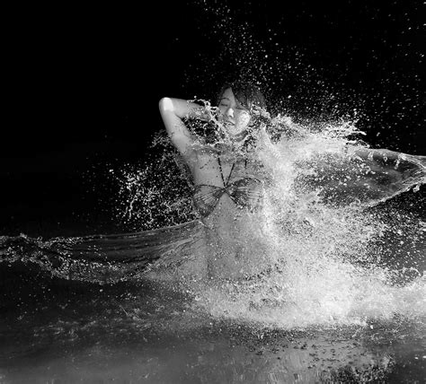 free images beach sea person black and white woman wet dark