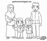 Keluarga Mewarnai Mewarna Muslimah Anak Sketsa Contoh Belajar Warnai Sakinah Diwarnai Perolehi Himpunan Hebat Segera Jom Boleh sketch template